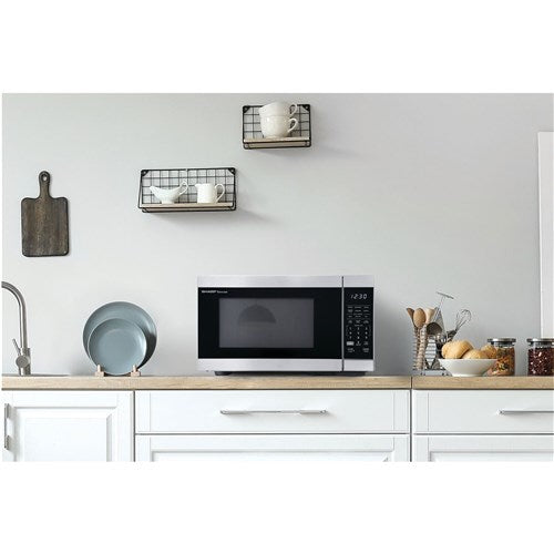 Sharp - 1.1 CF Smart Countertop Microwave Oven, Orville Redenbacher's Certified - Stainless Sharp - 1.1 CF Smart Countertop Microwave Oven, Orville Redenbacher's Certified - Stainless