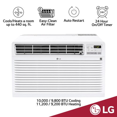 LG - 10, 000 BTU Thru-the-Wall Air Conditioner with Heat, 230V | LT1033HNR LG - 10, 000 BTU Thru-the-Wall Air Conditioner with Heat, 230V | LT1033HNR