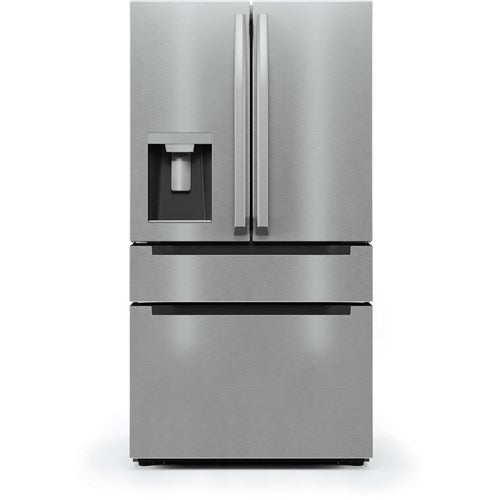 Midea - 22 CF Stainless Steel Counter-Depth 4-Door French Door Dispenser Wi-Fi - MRQ22D7AST Midea - 22 CF Stainless Steel Counter-Depth 4-Door French Door Dispenser Wi-Fi - MRQ22D7AST
