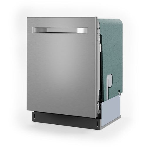 Midea - 24" Top Ctrl Dishwasher, 45 dBA, 3rd Rack, Wi-Fi - Stainless - MDT24P4AST