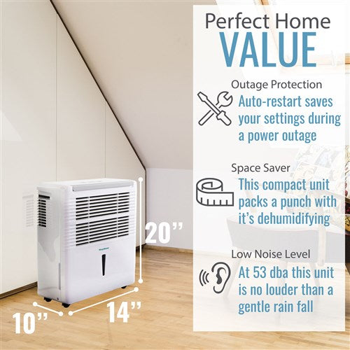 Keystone - 22 Pint Dehumidifier with Electronic Controls - KSTAD224D Keystone - 22 Pint Dehumidifier with Electronic Controls - KSTAD224D