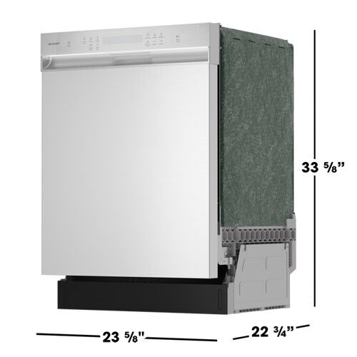 Sharp - 24" Dishwasher, 49 dBA, 3rd Rack - SDW6506JS Sharp - 24" Dishwasher, 49 dBA, 3rd Rack - SDW6506JS