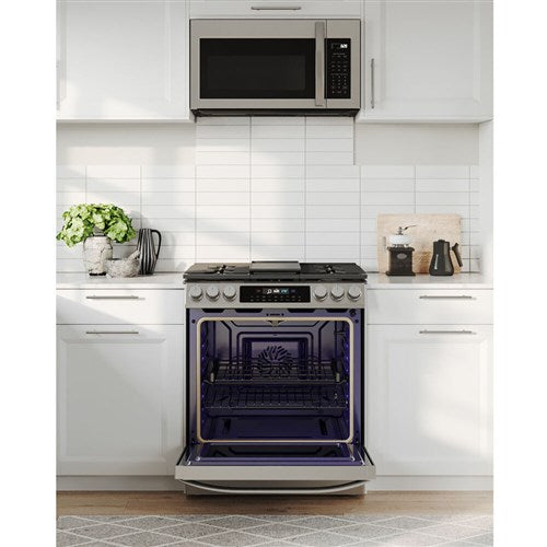 Midea - 6.1 CF / 30" Gas Range, Convection, Wi-Fi - Stainless - MGS30S4AST Midea - 6.1 CF / 30" Gas Range, Convection, Wi-Fi - Stainless - MGS30S4AST