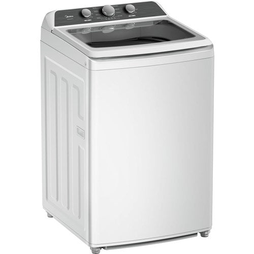 Midea - 4.1 CF Top Load Washer, Agitator, Stainless Tub - MLTW41A1BWW