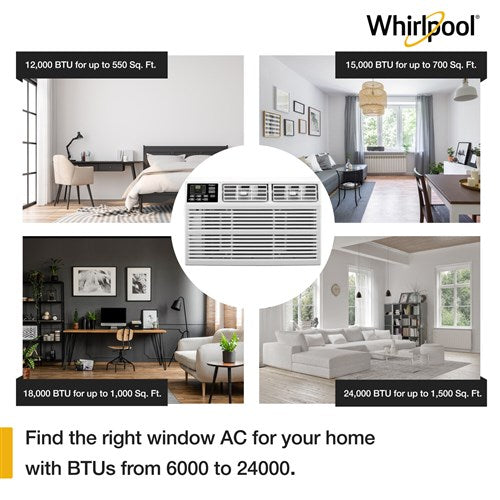 Whirlpool 24, 000 BTU Window AC with Electronic Controls - White | WHAW242CW Whirlpool 24, 000 BTU Window AC with Electronic Controls - White | WHAW242CW