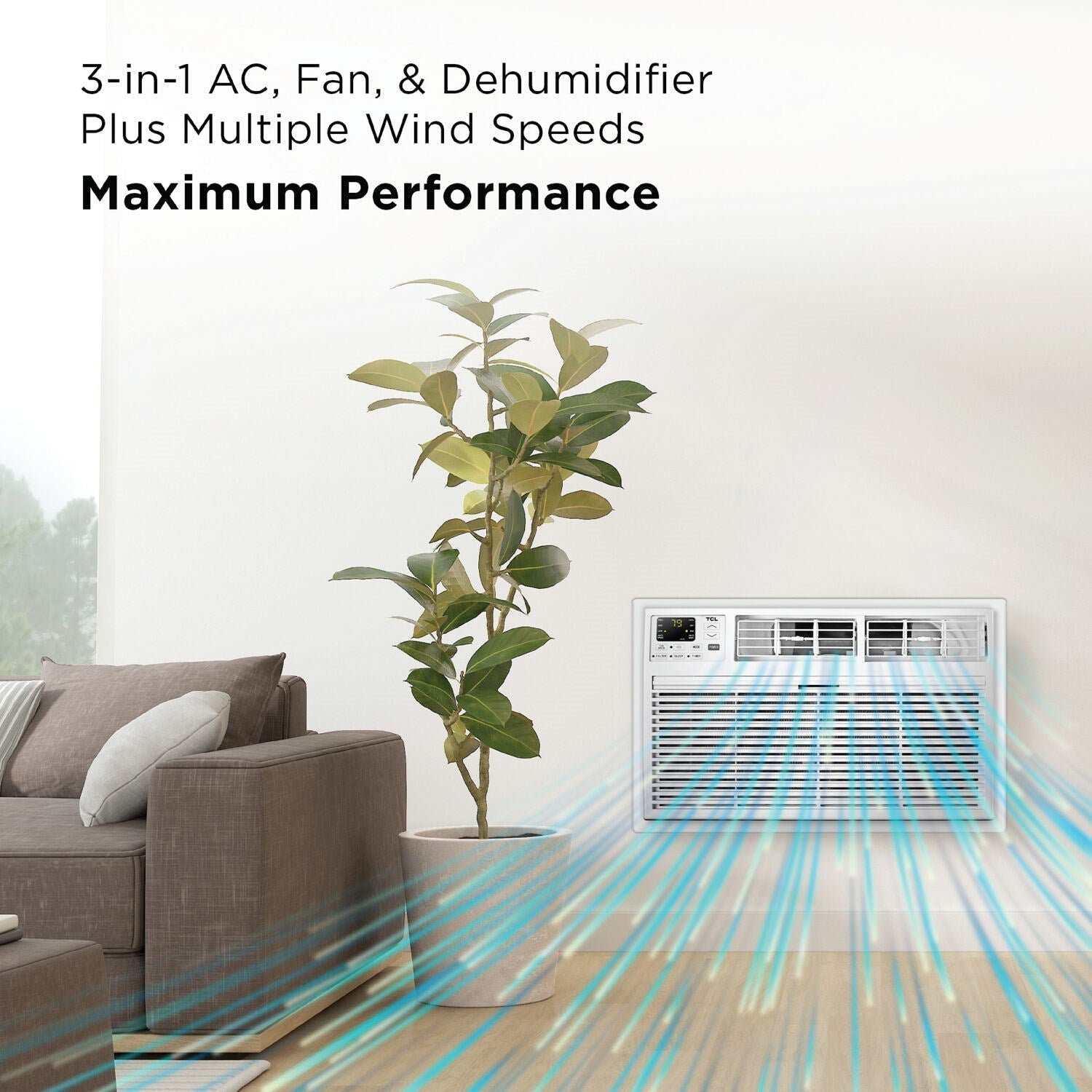 TCL - 8000 BTU Smart Through-the-Wall AC 115V - White TCL - 8000 BTU Smart Through-the-Wall AC 115V - White