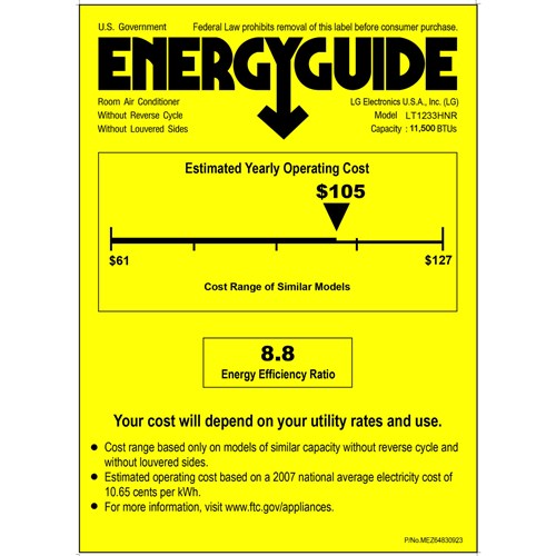 LG - 11, 200 BTU Thru-the-Wall Air Conditioner with Heat, 230V | LT1233HNR LG - 11, 200 BTU Thru-the-Wall Air Conditioner with Heat, 230V | LT1233HNR