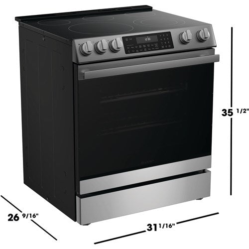 Sharp - 6.3 CF / 30" Electric Slide-In Range, Convection, AirFry - SSR3065JS Sharp - 6.3 CF / 30" Electric Slide-In Range, Convection, AirFry - SSR3065JS