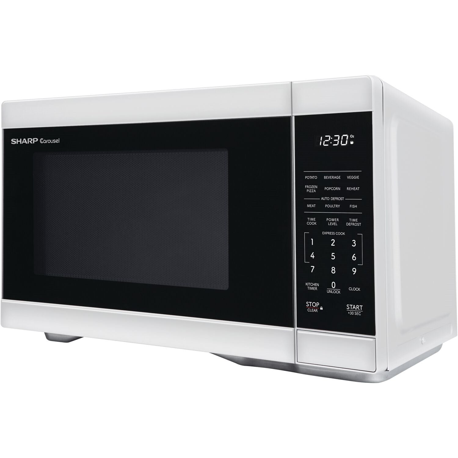 Sharp - 1.1 CF Countertop Microwave Oven - White Sharp - 1.1 CF Countertop Microwave Oven - White