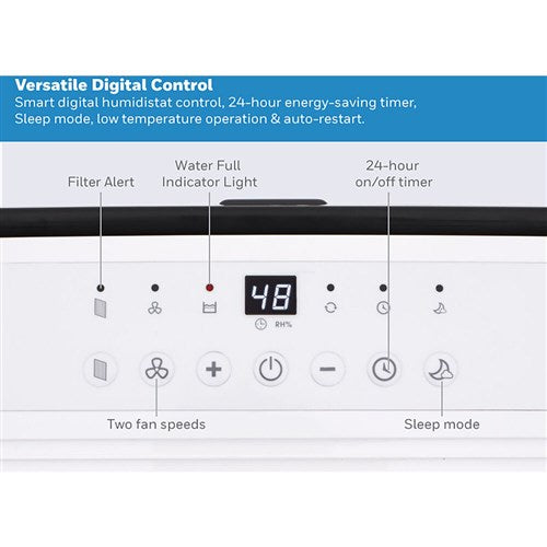 Honeywell - 50 Pint Dehumidifier with pump, E-Star - TP70PWK Honeywell - 50 Pint Dehumidifier with pump, E-Star - TP70PWK