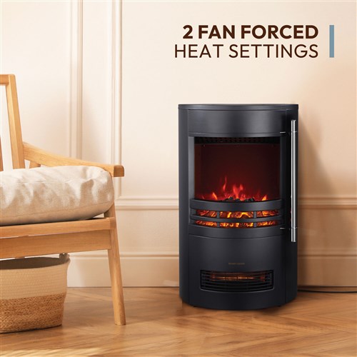 Cambridge - 25"x16"x16" Round Free Standing Fireplace - Black Cambridge - 25"x16"x16" Round Free Standing Fireplace - Black