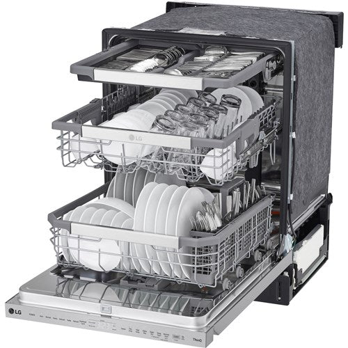 LG - 24" Top Control Dishwasher, 44dB, Smart WiFi, QuadWash Pro, Dynamic Dry - LDPS6762S LG - 24" Top Control Dishwasher, 44dB, Smart WiFi, QuadWash Pro, Dynamic Dry - LDPS6762S
