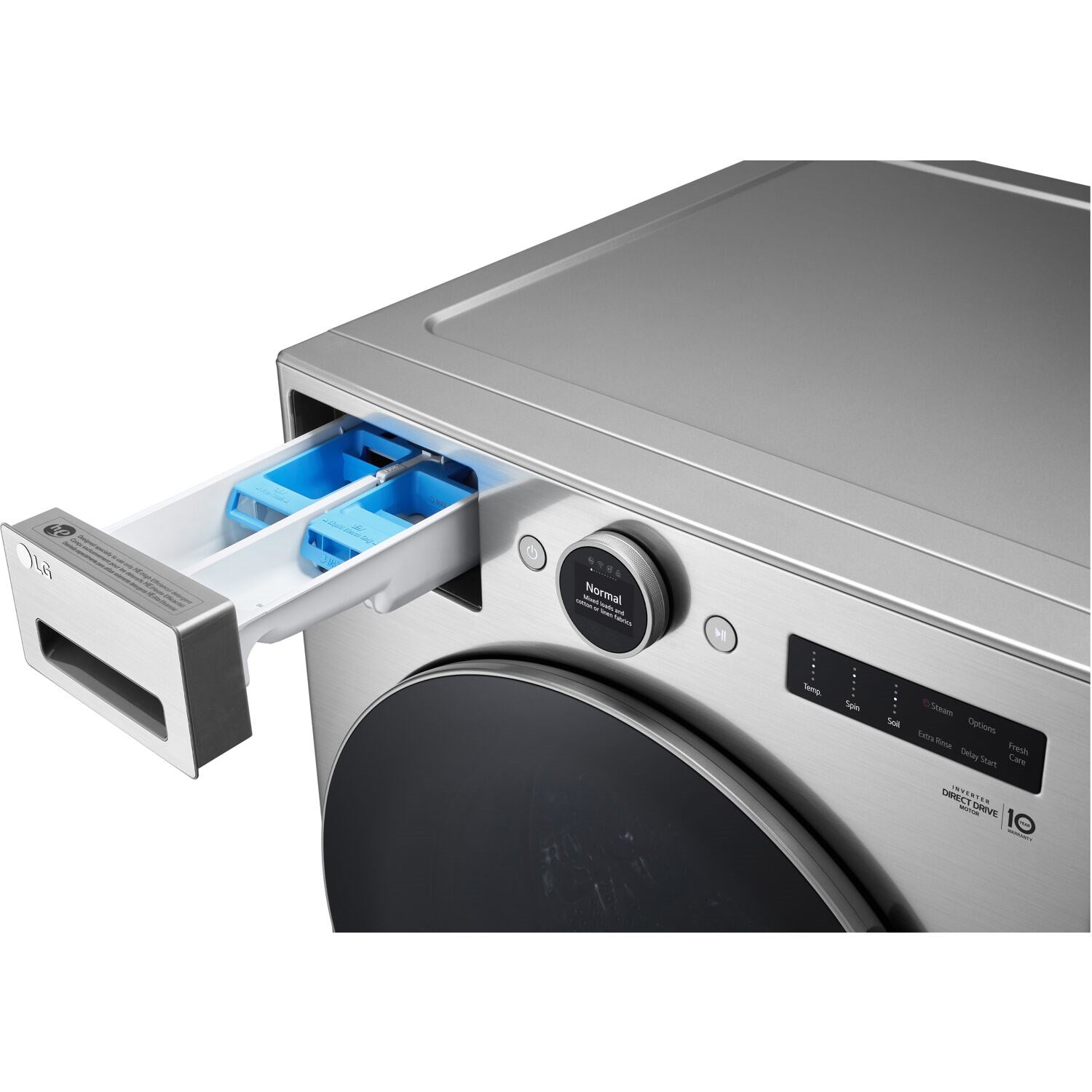 LG - 4.5 CF Ultra Large Capacity Front Load Washer with AIDD, Steam, Wi-Fi Wash Machines - WM5500HVA LG - 4.5 CF Ultra Large Capacity Front Load Washer with AIDD, Steam, Wi-Fi Wash Machines - WM5500HVA