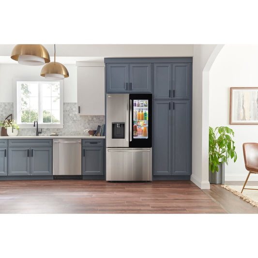 LG - 26 CF 3 Door French Door, InstaView Edge to Edge Only, Ice & Water Dispenser Refrigerators - LRFOC2606S