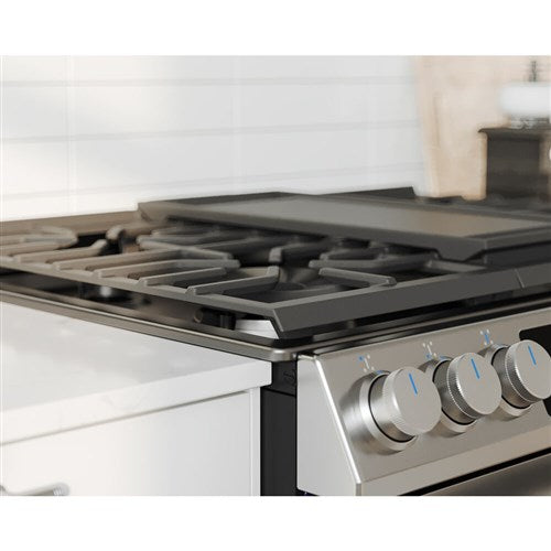 Midea - 6.1 CF / 30" Gas Range, Convection, Wi-Fi - Stainless - MGS30S4AST Midea - 6.1 CF / 30" Gas Range, Convection, Wi-Fi - Stainless - MGS30S4AST