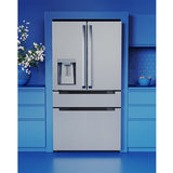 Midea - 22 CF Stainless Steel Counter-Depth 4-Door French Door Dispenser Wi-Fi - MRQ22D7AST Midea - 22 CF Stainless Steel Counter-Depth 4-Door French Door Dispenser Wi-Fi - MRQ22D7AST