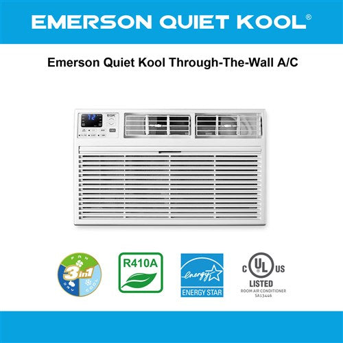 Emerson Quiet - 12,000 BTU Through the Wall Air Conditioner, 230V | EATC12RE2T Emerson Quiet - 12,000 BTU Through the Wall Air Conditioner, 230V | EATC12RE2T