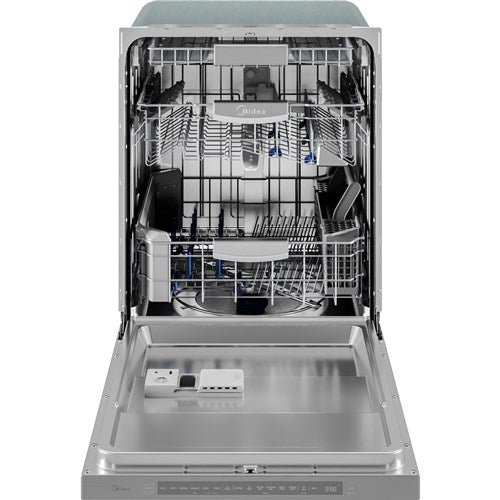 Midea - 24" Top Ctrl Dishwasher, 45 dBA, 3rd Rack, Wi-Fi - Stainless - MDT24P5AST Midea - 24" Top Ctrl Dishwasher, 45 dBA, 3rd Rack, Wi-Fi - Stainless - MDT24P5AST