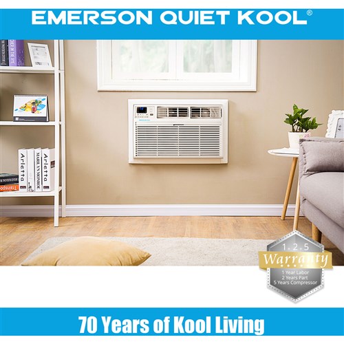 Emerson Quiet - 10000 BTU TTW Heat/Cool Air Conditioner with Wifi Controls, 230V | EATE10RSD2T Emerson Quiet - 10000 BTU TTW Heat/Cool Air Conditioner with Wifi Controls, 230V | EATE10RSD2T