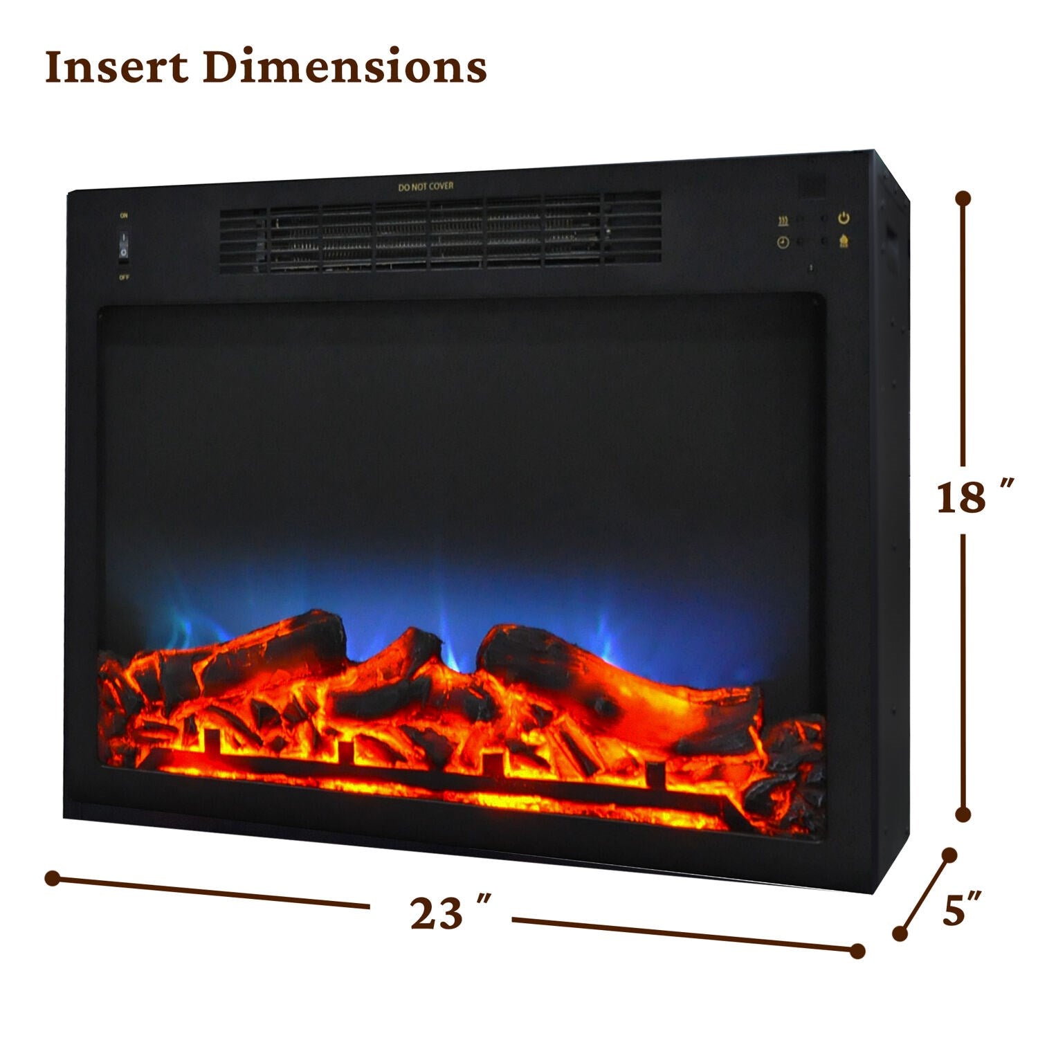Cambridge - Cambridge Fireplace Insert: 23"x18"x4.3" LED, Remote, LogsFireplaces - CAMINS2318-1LED Cambridge - Cambridge Fireplace Insert: 23"x18"x4.3" LED, Remote, LogsFireplaces - CAMINS2318-1LED