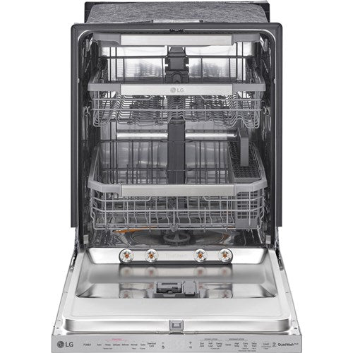 LG - 24" Top Ctrl Dishwasher, 44 dBA, 3rd Rack, TrueSteam, ThinQ - LDP6810SS