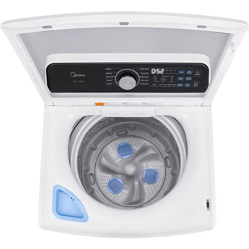 Midea - 4.5 CF Top Load Washer, Impeller, Stainless Tub - MLTW45M4BWW Midea - 4.5 CF Top Load Washer, Impeller, Stainless Tub - MLTW45M4BWW