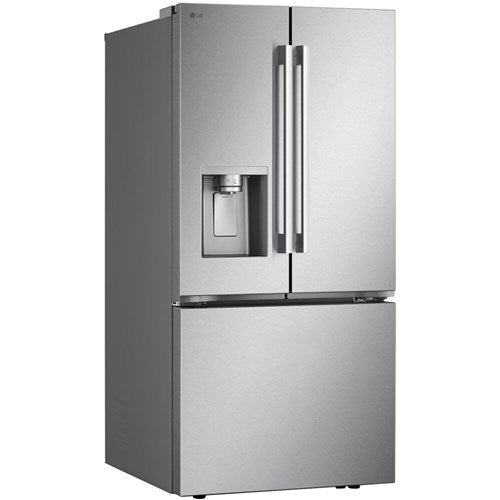 LG - 25 CF Standard Depth Max French Door with Dual Handle, 33 Wide, Dual Ice - LF25H6330S