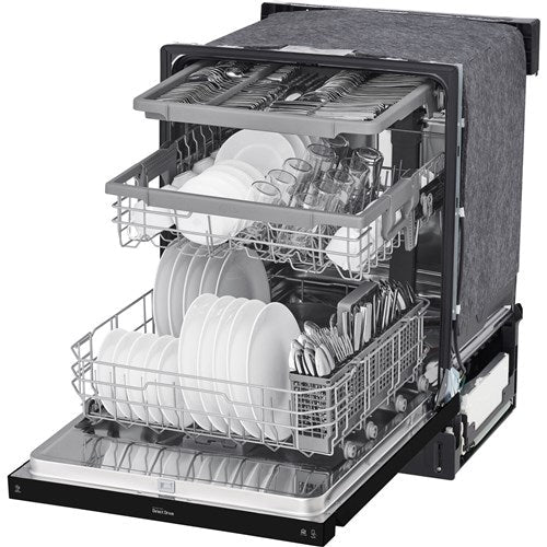 LG - 24" Front Control Dishwasher, 48 dBA, QuadWash, EasyRack Plus, 3rd Rack - LDFN4542B LG - 24" Front Control Dishwasher, 48 dBA, QuadWash, EasyRack Plus, 3rd Rack - LDFN4542B