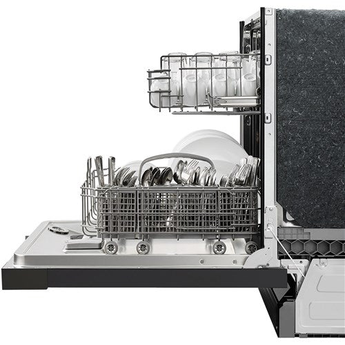 Midea - 24" Front Control Dishwasher, 52 dBA, Hybrid Tub - MDF24P1BBB Midea - 24" Front Control Dishwasher, 52 dBA, Hybrid Tub - MDF24P1BBB