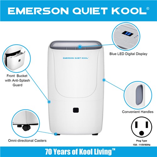 Emerson Quiet - 35 Pint Dehumidifier - EAD35E1H Emerson Quiet - 35 Pint Dehumidifier - EAD35E1H