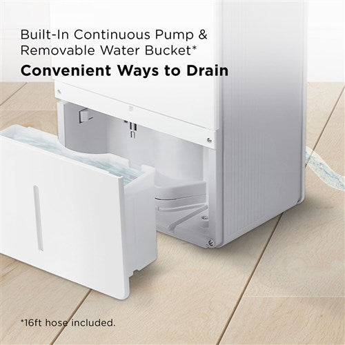 TCL - 50 Pint Dehumidifier with Pump, Wifi, Energy Star, 6A - White TCL - 50 Pint Dehumidifier with Pump, Wifi, Energy Star, 6A - White