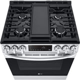 LG - 5.8 CF Gas Single Oven Slide-In Range, Air Fry, Fan Convection, ThinQ - LSGL5833F LG - 5.8 CF Gas Single Oven Slide-In Range, Air Fry, Fan Convection, ThinQ - LSGL5833F
