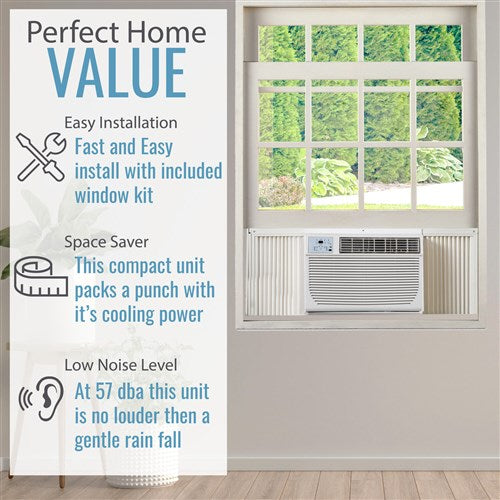 Keystone - 8, 000 BTU Heat and Cool Window Air Conditioner, R32 | KSTHW08B Keystone - 8, 000 BTU Heat and Cool Window Air Conditioner, R32 | KSTHW08B