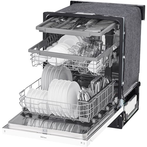 LG - 24" Front Control Dishwasher, 48 dBA, QuadWash, EasyRack Plus, 3rd Rack - LDFN4542W LG - 24" Front Control Dishwasher, 48 dBA, QuadWash, EasyRack Plus, 3rd Rack - LDFN4542W