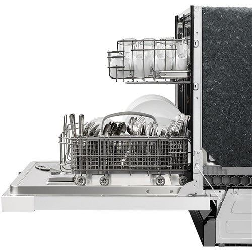 Midea - 24" Front Control Dishwasher, 52 dBA, Hybrid Tub - MDF24P1BWW Midea - 24" Front Control Dishwasher, 52 dBA, Hybrid Tub - MDF24P1BWW