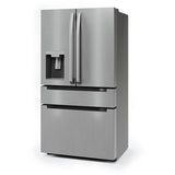 Midea - 22 CF Stainless Steel Counter-Depth 4-Door French Door Dispenser Wi-Fi - MRQ22D7AST Midea - 22 CF Stainless Steel Counter-Depth 4-Door French Door Dispenser Wi-Fi - MRQ22D7AST