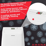 Amana - 13,000 BTU Portable AC Heat/Cool | AMAP14HAW Amana - 13,000 BTU Portable AC Heat/Cool | AMAP14HAW