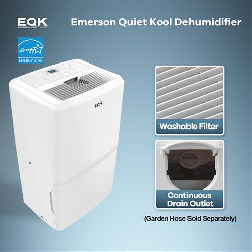 Emerson Quiet - 40 Pint Dehumidifier w/Integrated Pump and Wifi - EAD40SEP1T