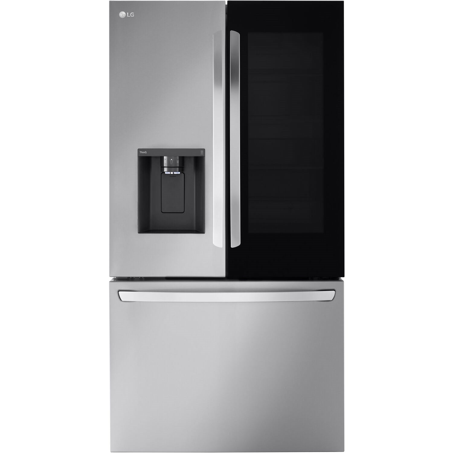LG - 26 CF 3 Door French Door, InstaView Edge to Edge Only, Ice & Water Dispenser Refrigerators - LRFOC2606S LG - 26 CF 3 Door French Door, InstaView Edge to Edge Only, Ice & Water Dispenser Refrigerators - LRFOC2606S