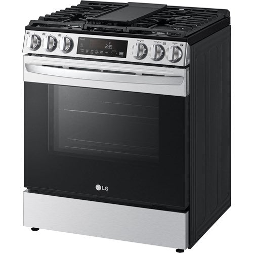 LG - 5.8 CF Gas Single Oven Slide-In Range, Air Fry, Fan Convection, ThinQ - LSGL5833F LG - 5.8 CF Gas Single Oven Slide-In Range, Air Fry, Fan Convection, ThinQ - LSGL5833F