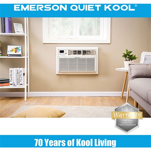 Emerson Quiet - 10000 BTU TTW Air Conditioner with Wifi Controls, 115V | EATC10RSE1T Emerson Quiet - 10000 BTU TTW Air Conditioner with Wifi Controls, 115V | EATC10RSE1T
