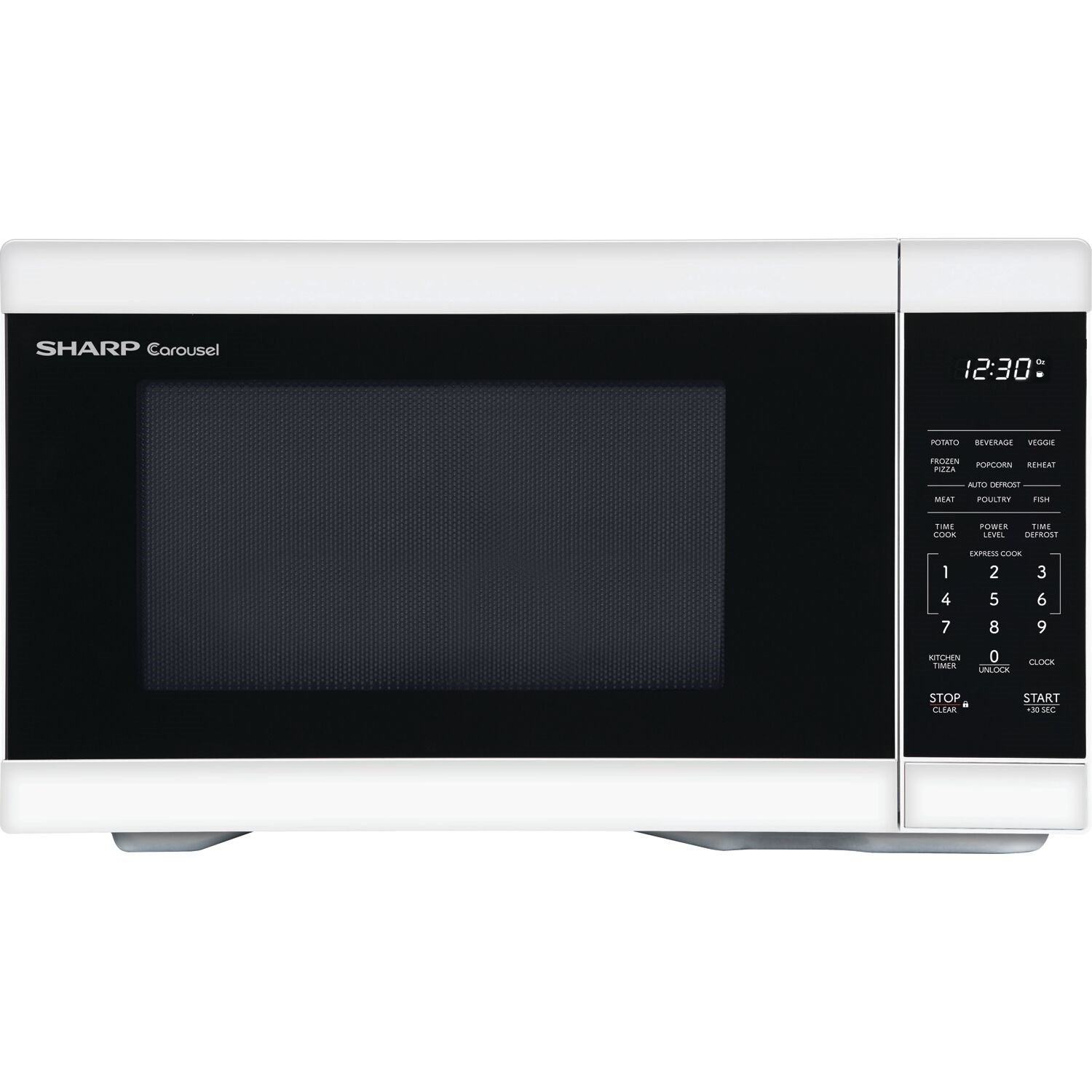 Sharp - 1.1 CF Countertop Microwave Oven - White Sharp - 1.1 CF Countertop Microwave Oven - White