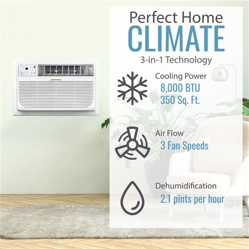 Keystone - 8,000 BTU Through the Wall Air Conditioner,EStar, R32Thru-the-Wall - KSTAT08-1D Keystone - 8,000 BTU Through the Wall Air Conditioner,EStar, R32Thru-the-Wall - KSTAT08-1D