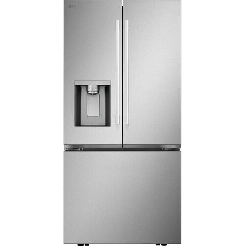 LG - 25 CF Standard Depth Max French Door with Dual Handle, 33 Wide, Dual Ice - LF25H6330S