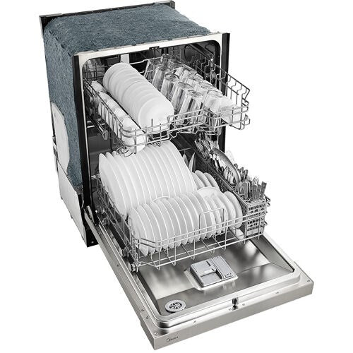Midea - 24" Front Control Dishwasher, 52 dBA, Stainless Steel - MDF24A2ABB Midea - 24" Front Control Dishwasher, 52 dBA, Stainless Steel - MDF24A2ABB