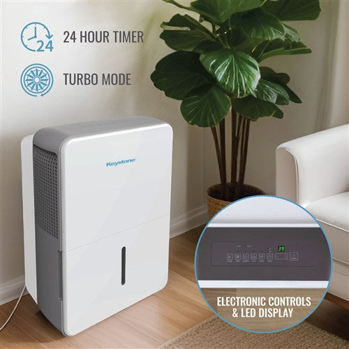 KEYSTONE - 35 Pint Dehumidifier, R32 - White - KSTAD354F KEYSTONE - 35 Pint Dehumidifier, R32 - White - KSTAD354F