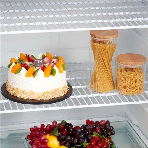 Midea - 18 CF Top Mount Refrigerator, Glass Shelves, Ice Maker Ready, ESTAR - MRT18S3AST Midea - 18 CF Top Mount Refrigerator, Glass Shelves, Ice Maker Ready, ESTAR - MRT18S3AST