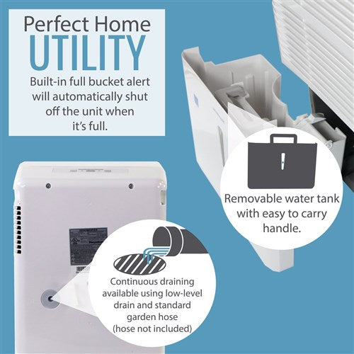 Keystone - 22 Pint Dehumidifier with Electronic Controls - KSTAD224D Keystone - 22 Pint Dehumidifier with Electronic Controls - KSTAD224D