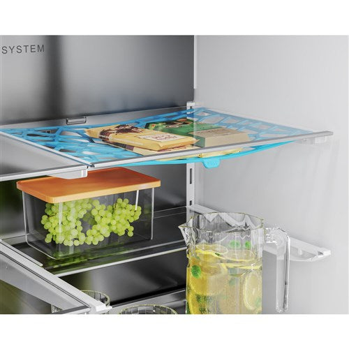 Midea - 22 CF Stainless Steel Counter-Depth 4-Door French Door Dispenser Wi-Fi - MRQ22D7AST Midea - 22 CF Stainless Steel Counter-Depth 4-Door French Door Dispenser Wi-Fi - MRQ22D7AST