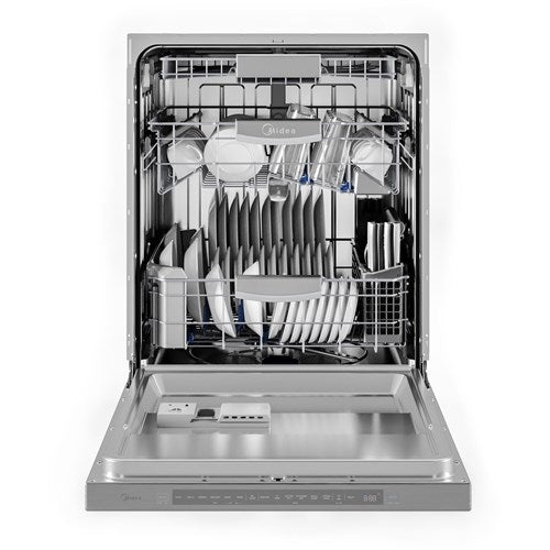 Midea - 24" Top Ctrl Dishwasher, 45 dBA, 3rd Rack, Wi-Fi - Stainless - MDT24P5AST Midea - 24" Top Ctrl Dishwasher, 45 dBA, 3rd Rack, Wi-Fi - Stainless - MDT24P5AST